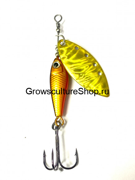 Блесна GC вращающаяся Silvel Cleek,  6 g, 16100-706/Holo Kurokin