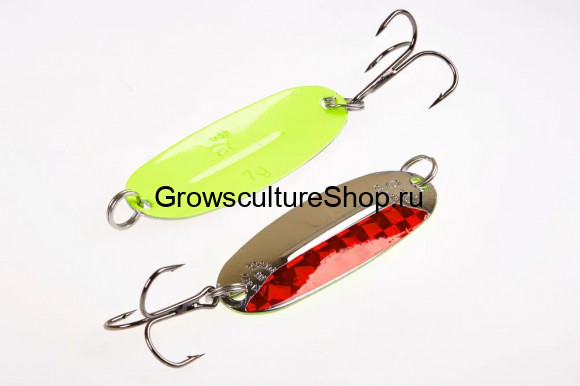 Блесна WILL” MANS Classic 7g,  цвет 026/GLOW, серебро, красная наклейка/лимон