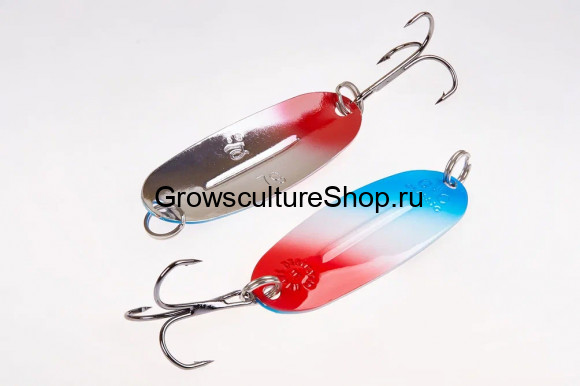 Блесна WILL” MANS Classic 7g,  цвет 033, синий, белый, красный/серебро, красный