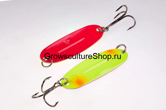 Блесна WILL” MANS Classic 7g,  цвет 048/GLOW, лимон с оранжевыми пятнами/малина
