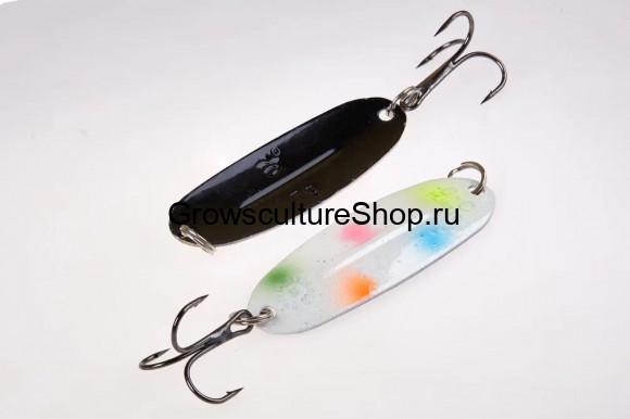 Блесна WILL” MANS Classic 7g,  цвет 302, белый с пят/ (лимон,роз,син,оранж,зел.) и блест/черный