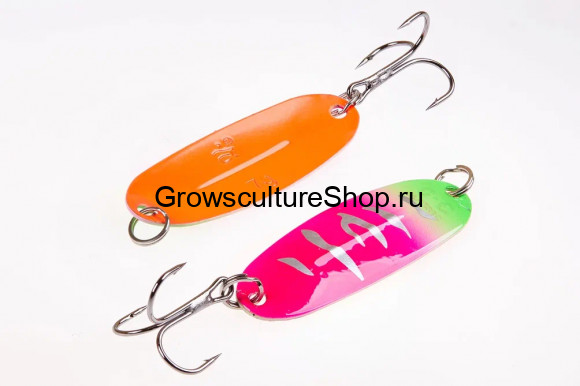 Блесна WILL” MANS Classic 7g,  цвет 315/GLOW, зеленый, розовый, серебристые полоски/оранжевый