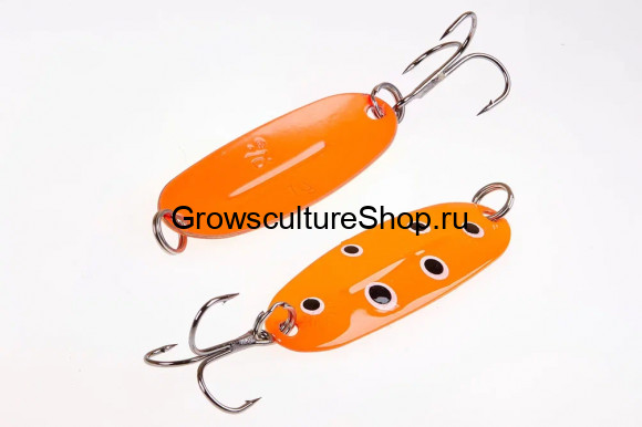 Блесна WILL” MANS Classic 7g,  цвет 322/GLOW, оранжевый, черные с белым точки /оранжевый