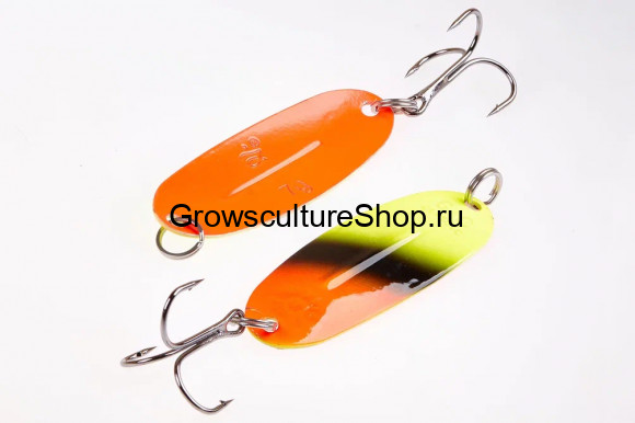 Блесна WILL” MANS Classic 7g,  цвет 327/GLOW, лимон, черный, оранжевый,  /оранжевый