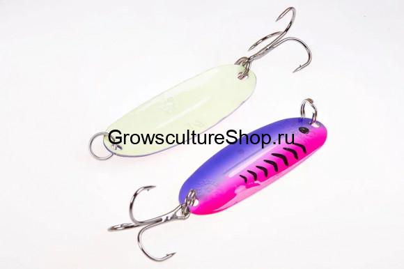Блесна WILL” MANS Classic 7g,  цвет 336/GLOW, фиолет.,розовый с полосками./фосфорный