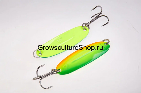 Блесна WILL” MANS Classic 7g,  цвет 340/GLOW, оранжевый, лимон, зеленый/лимон
